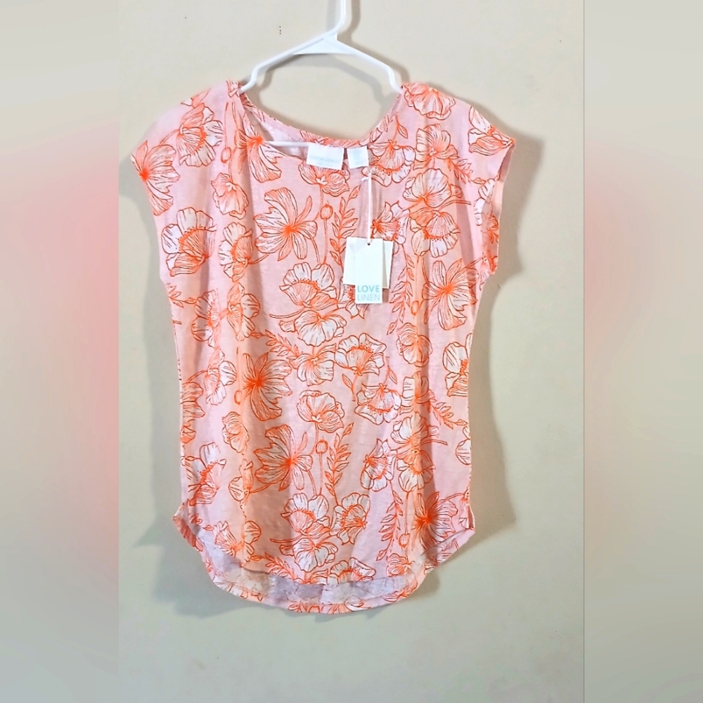 NWT CYNTHIA Rowley Flora Blouse SZ M.